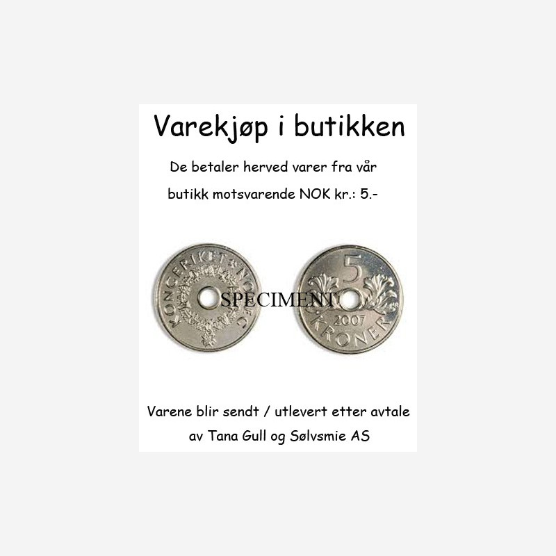 Token NOK 5.- Token NOK 5.-